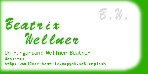 beatrix wellner business card